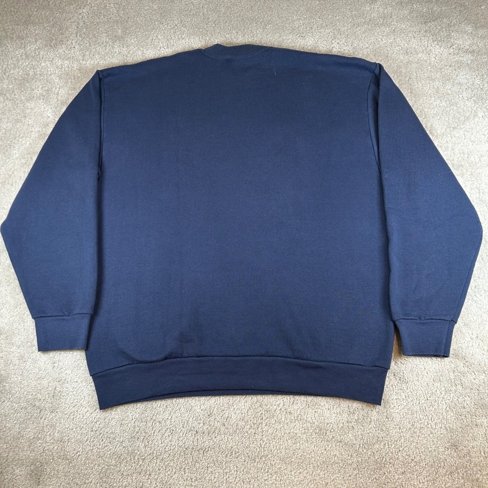 Vintage Fruit of the Loom Sweatshirt Mens XXL Navy Blue 1992 Virginia Blue Ridge - Picture 5 of 11